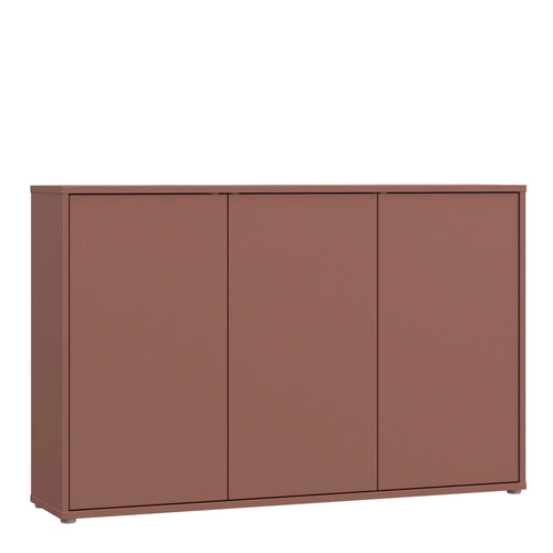 Alice Springs 3 Door Sideboard with Push-to-Open Doors in Terracotta