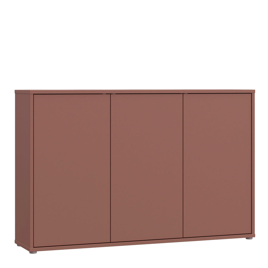 Alice Springs 3 Door Sideboard with Push-to-Open Doors in Terracotta