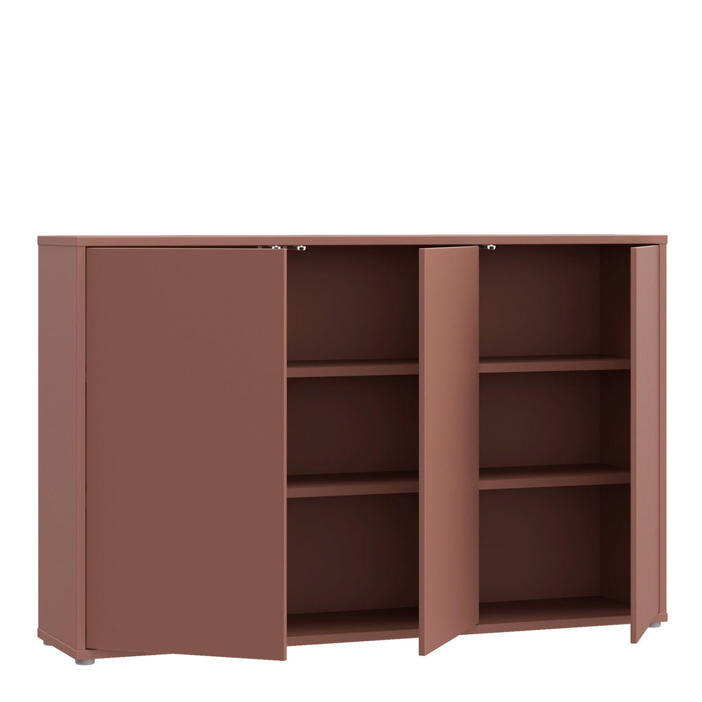 Alice Springs 3 Door Sideboard with Push-to-Open Doors in Terracotta - image 4