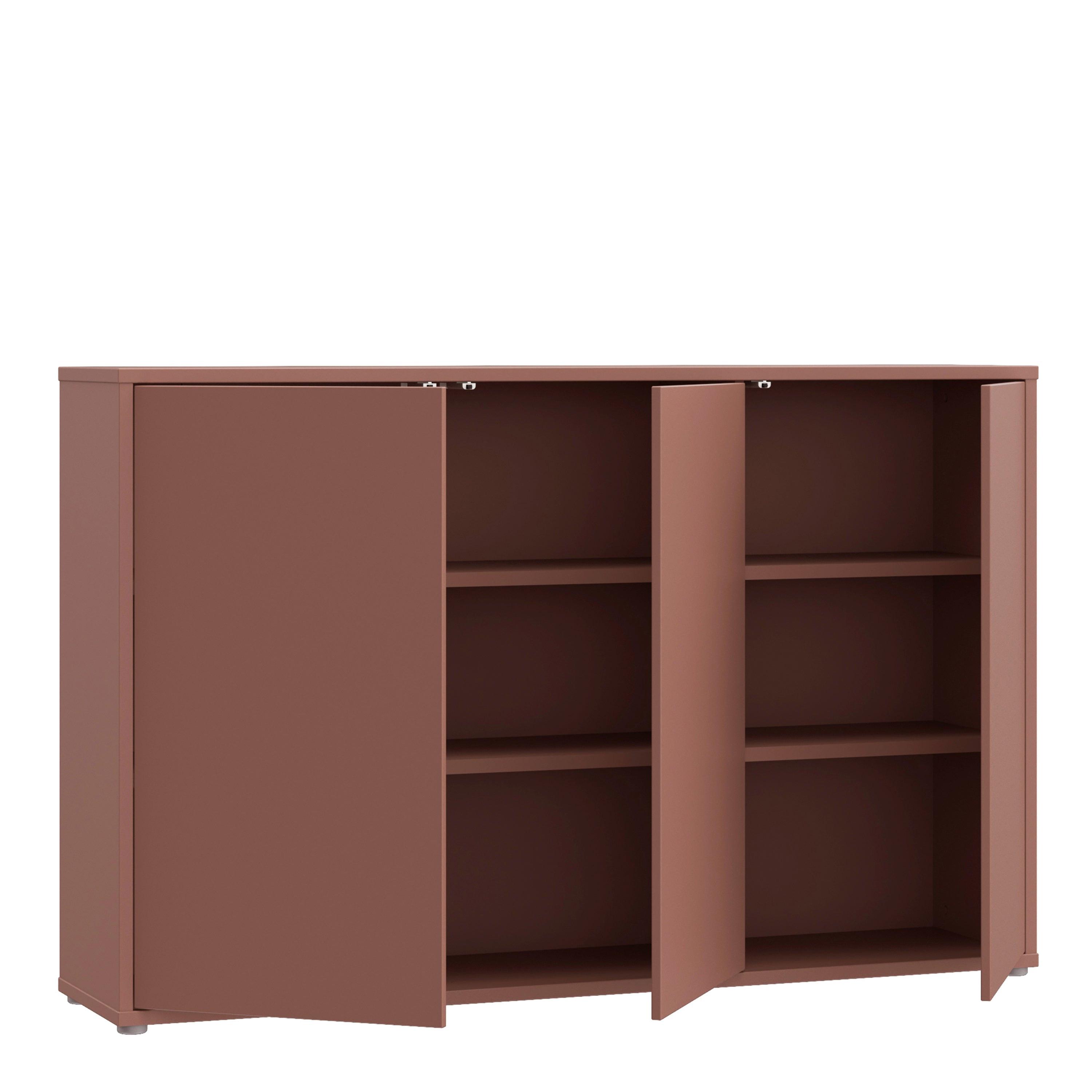 Alice Springs 3 Door Sideboard with Push-to-Open Doors in Terracotta - image 4