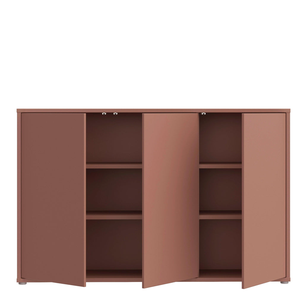 Alice Springs 3 Door Sideboard with Push-to-Open Doors in Terracotta - image 5