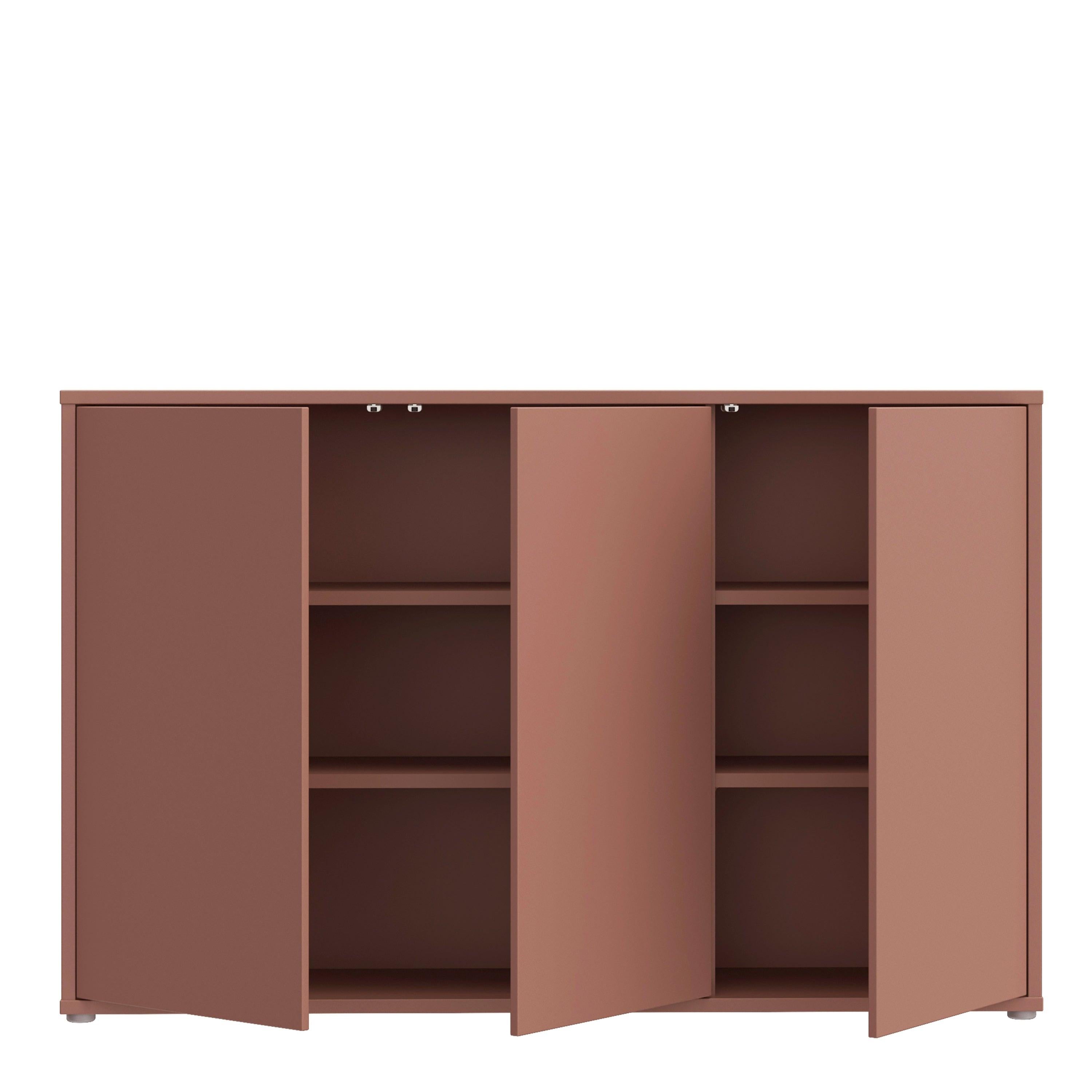 Alice Springs 3 Door Sideboard with Push-to-Open Doors in Terracotta - image 5