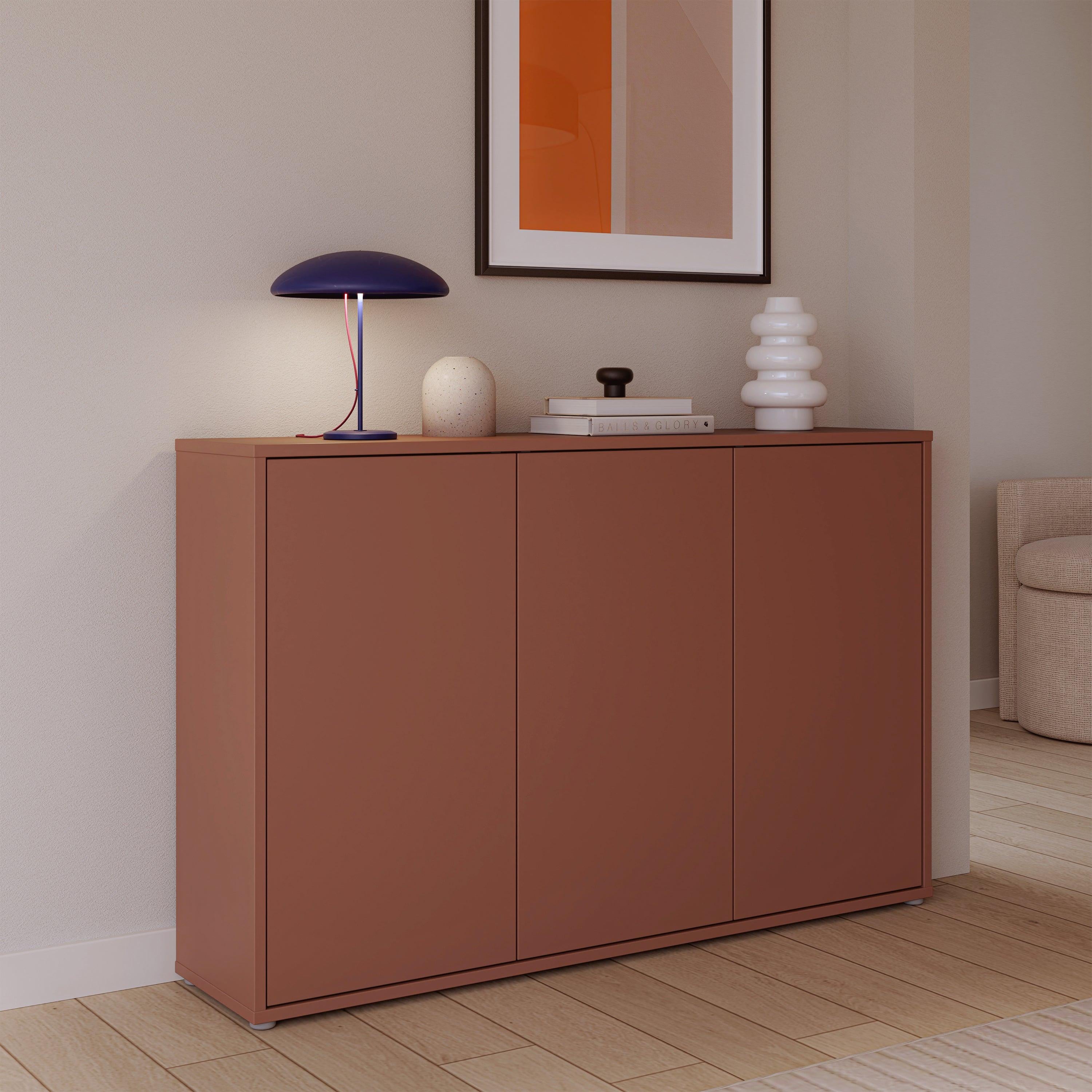 Alice Springs 3 Door Sideboard with Push-to-Open Doors in Terracotta - image 6