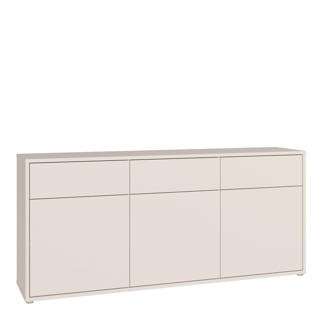 Alice Springs 3 Door 3 Drawer Sideboard with Push-to-Open Drawers in Sand