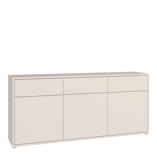 Alice Springs 3 Door 3 Drawer Sideboard with Push-to-Open Drawers in Sand