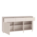 Alice Springs 3 Door 3 Drawer Sideboard with Push-to-Open Drawers in Sand - image 4