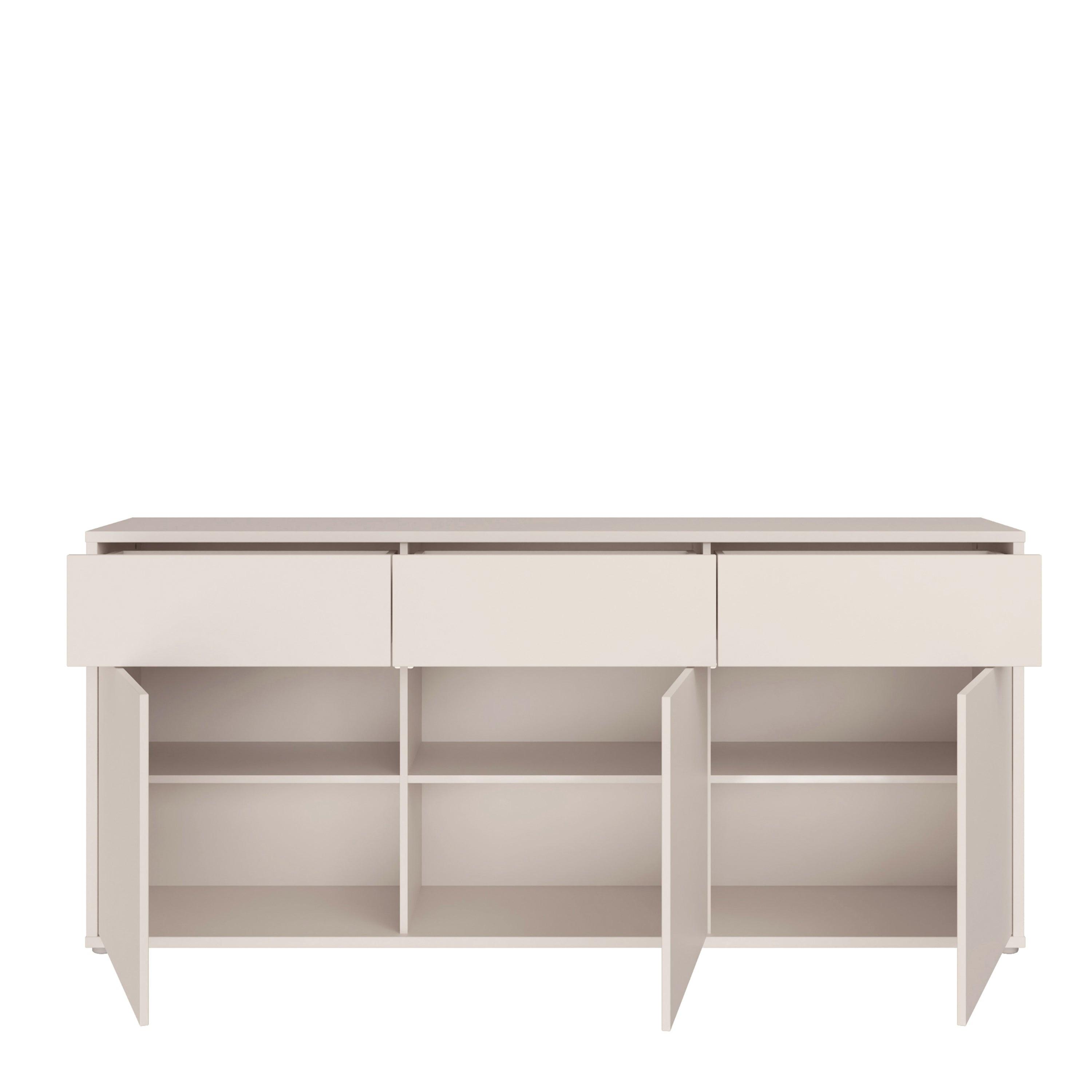Alice Springs 3 Door 3 Drawer Sideboard with Push-to-Open Drawers in Sand - image 5