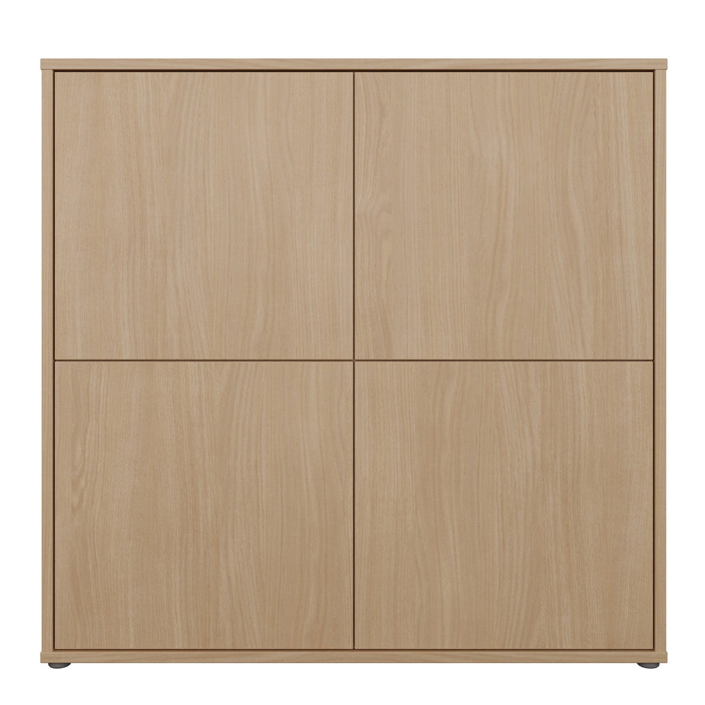 Alice Springs 4 Door Large Storage Cabinet with Push-to-Open Doors in Elegancia Oak - image 2