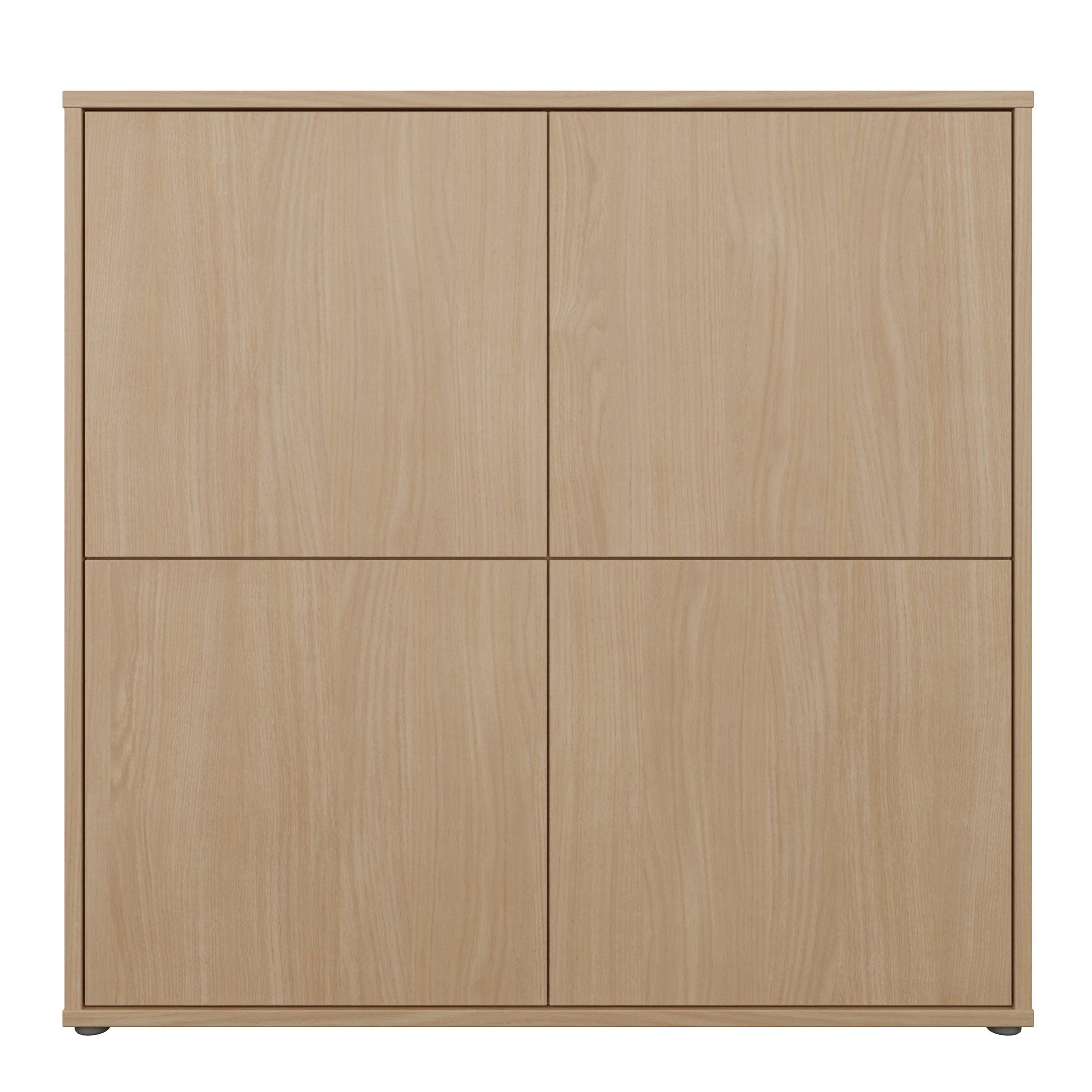 Alice Springs 4 Door Large Storage Cabinet with Push-to-Open Doors in Elegancia Oak - image 2