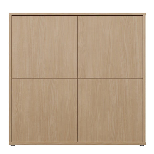 Alice Springs 4 Door Large Storage Cabinet with Push-to-Open Doors in Elegancia Oak - image 2
