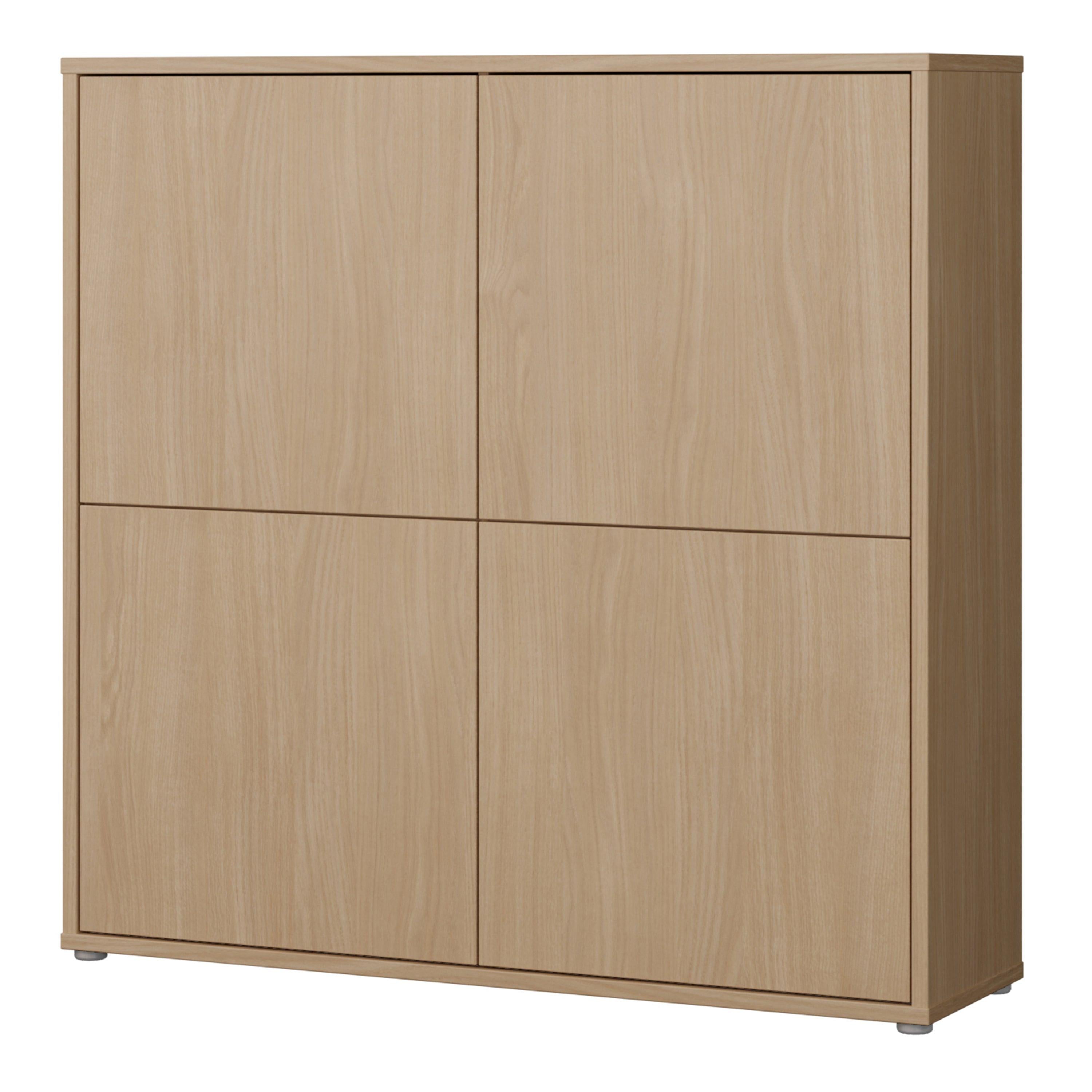 Alice Springs 4 Door Large Storage Cabinet with Push-to-Open Doors in Elegancia Oak - image 3