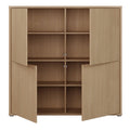 Alice Springs 4 Door Large Storage Cabinet with Push-to-Open Doors in Elegancia Oak - image 5