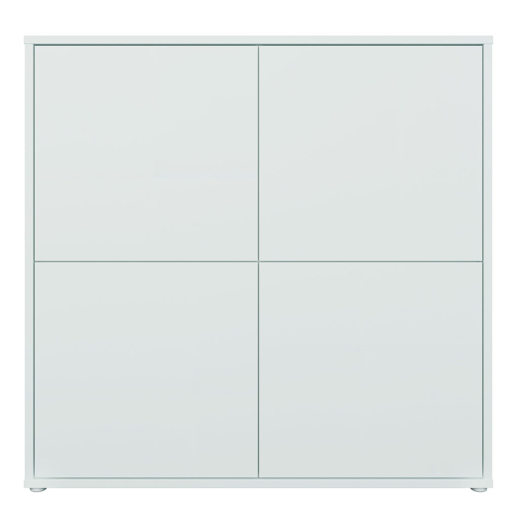 Alice Springs 4 Door Large Storage Cabinet with Push-to-Open Doors in Light Grey - image 2