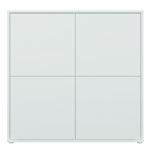 Alice Springs 4 Door Large Storage Cabinet with Push-to-Open Doors in Light Grey - image 2