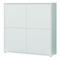 Alice Springs 4 Door Large Storage Cabinet with Push-to-Open Doors in Light Grey - image 3