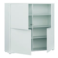 Alice Springs 4 Door Large Storage Cabinet with Push-to-Open Doors in Light Grey - image 4