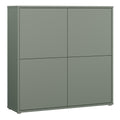 Alice Springs 4 Door Large Storage Cabinet with Push-to-Open Doors in Sage Green