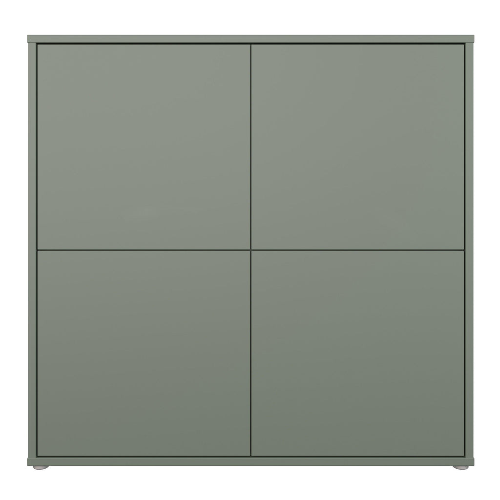 Alice Springs 4 Door Large Storage Cabinet with Push-to-Open Doors in Sage Green - image 2