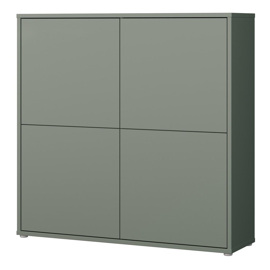 Alice Springs 4 Door Large Storage Cabinet with Push-to-Open Doors in Sage Green - image 3