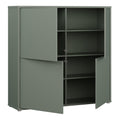 Alice Springs 4 Door Large Storage Cabinet with Push-to-Open Doors in Sage Green - image 4
