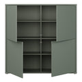 Alice Springs 4 Door Large Storage Cabinet with Push-to-Open Doors in Sage Green - image 5