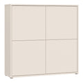 Alice Springs 4 Door Large Storage Cabinet with Push-to-Open Doors in Sand