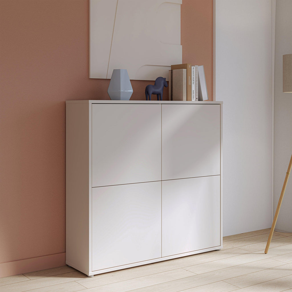 Alice Springs 4 Door Large Storage Cabinet with Push-to-Open Doors in Sand - image 6