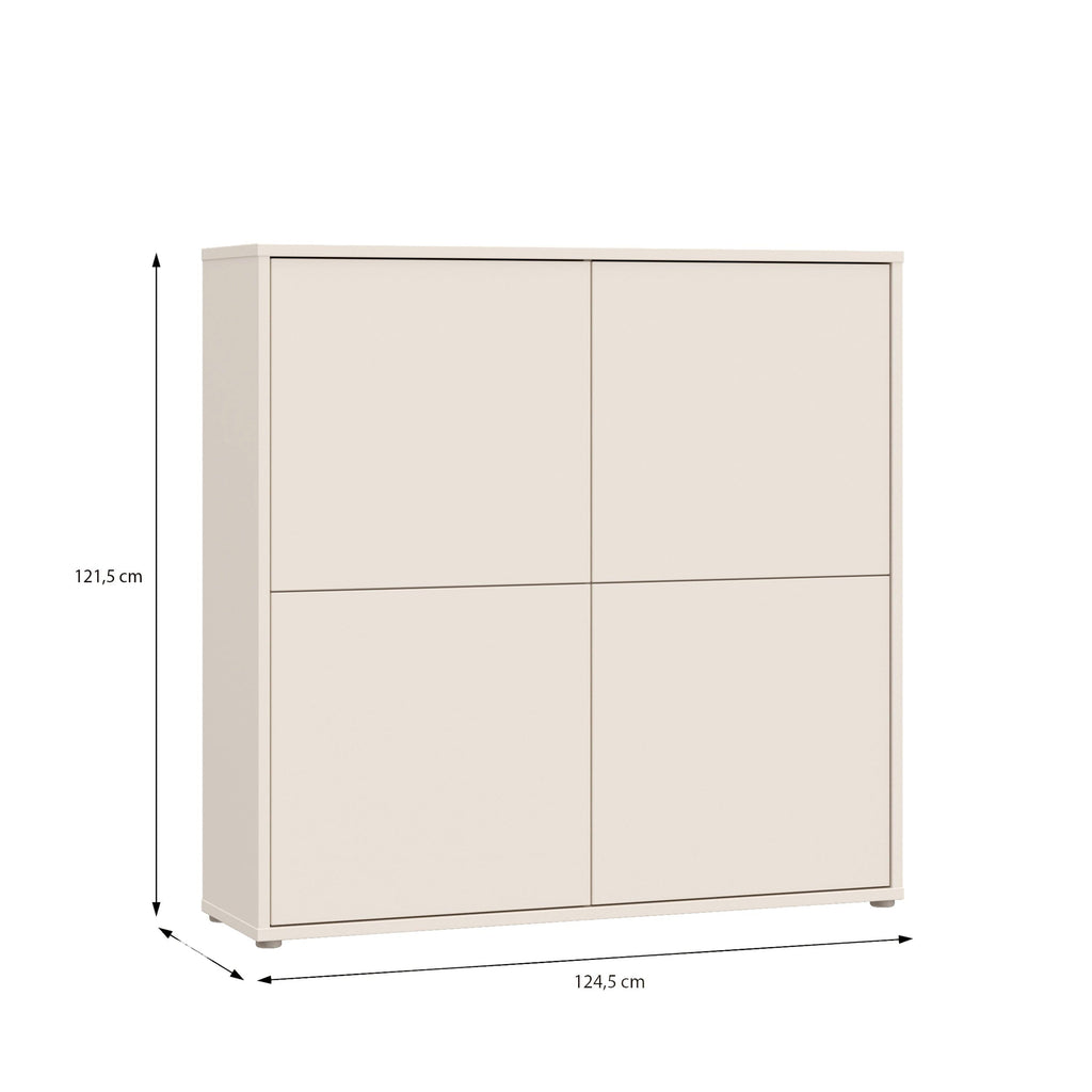 Alice Springs 4 Door Large Storage Cabinet with Push-to-Open Doors in Sand - image 7
