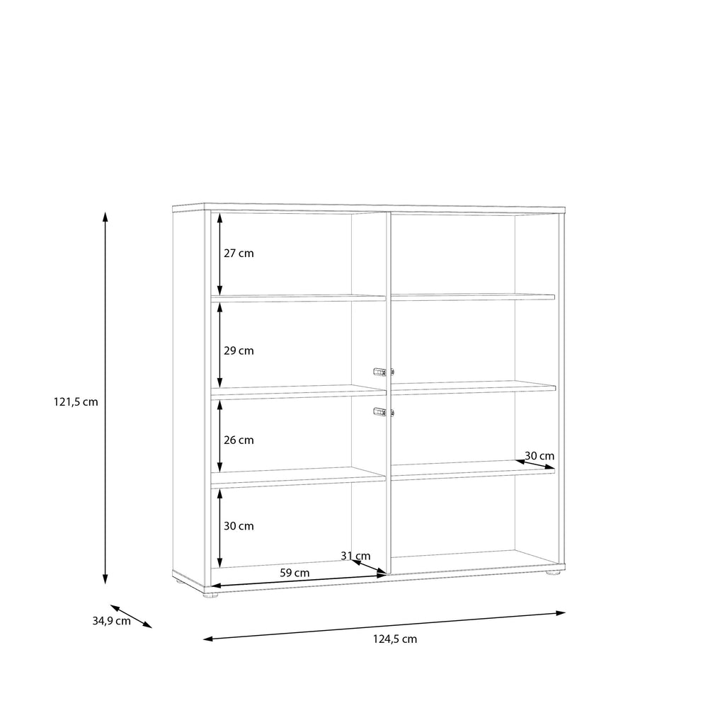 Alice Springs 4 Door Large Storage Cabinet with Push-to-Open Doors in Sand - image 8
