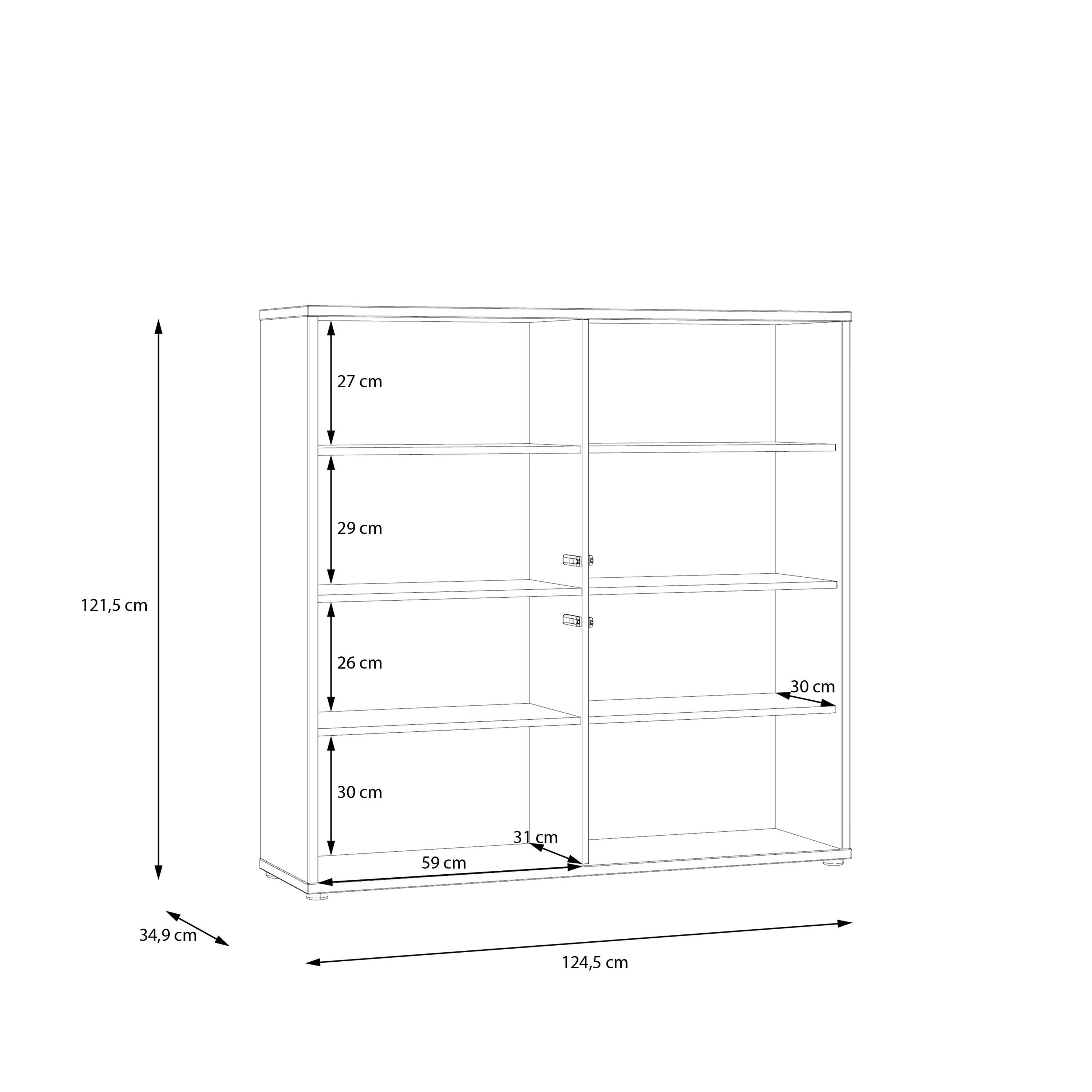 Alice Springs 4 Door Large Storage Cabinet with Push-to-Open Doors in Sand - image 8