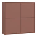 Alice Springs 4 Door Large Storage Cabinet with Push-to-Open Doors in Terracotta