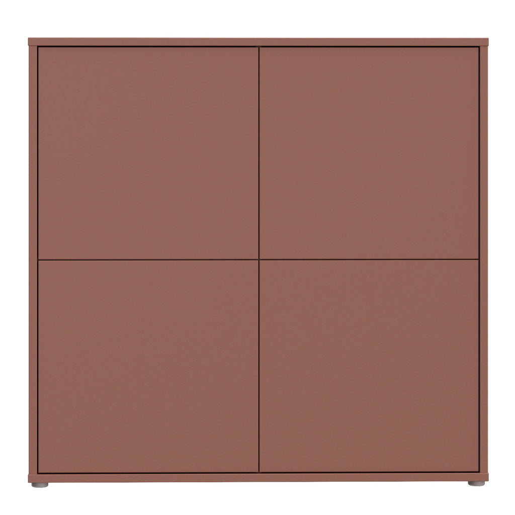 Alice Springs 4 Door Large Storage Cabinet with Push-to-Open Doors in Terracotta - image 2