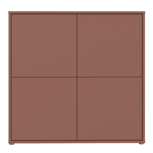 Alice Springs 4 Door Large Storage Cabinet with Push-to-Open Doors in Terracotta - image 2