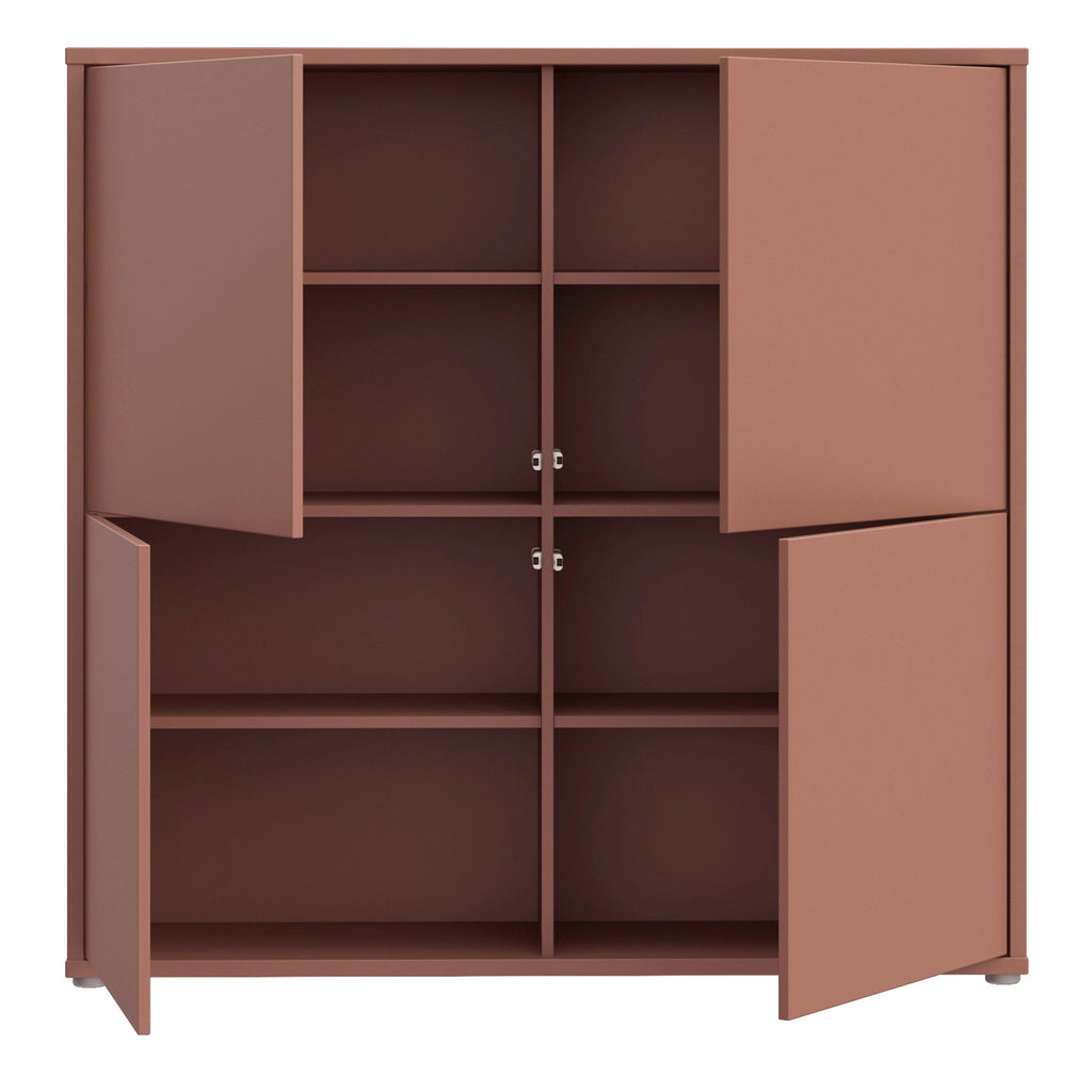 Alice Springs 4 Door Large Storage Cabinet with Push-to-Open Doors in Terracotta - image 5
