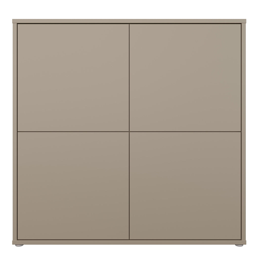 Alice Springs 4 Door Large Storage Cabinet with Push-to-Open Doors in Taupe - image 2