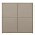 Alice Springs 4 Door Large Storage Cabinet with Push-to-Open Doors in Taupe - image 2