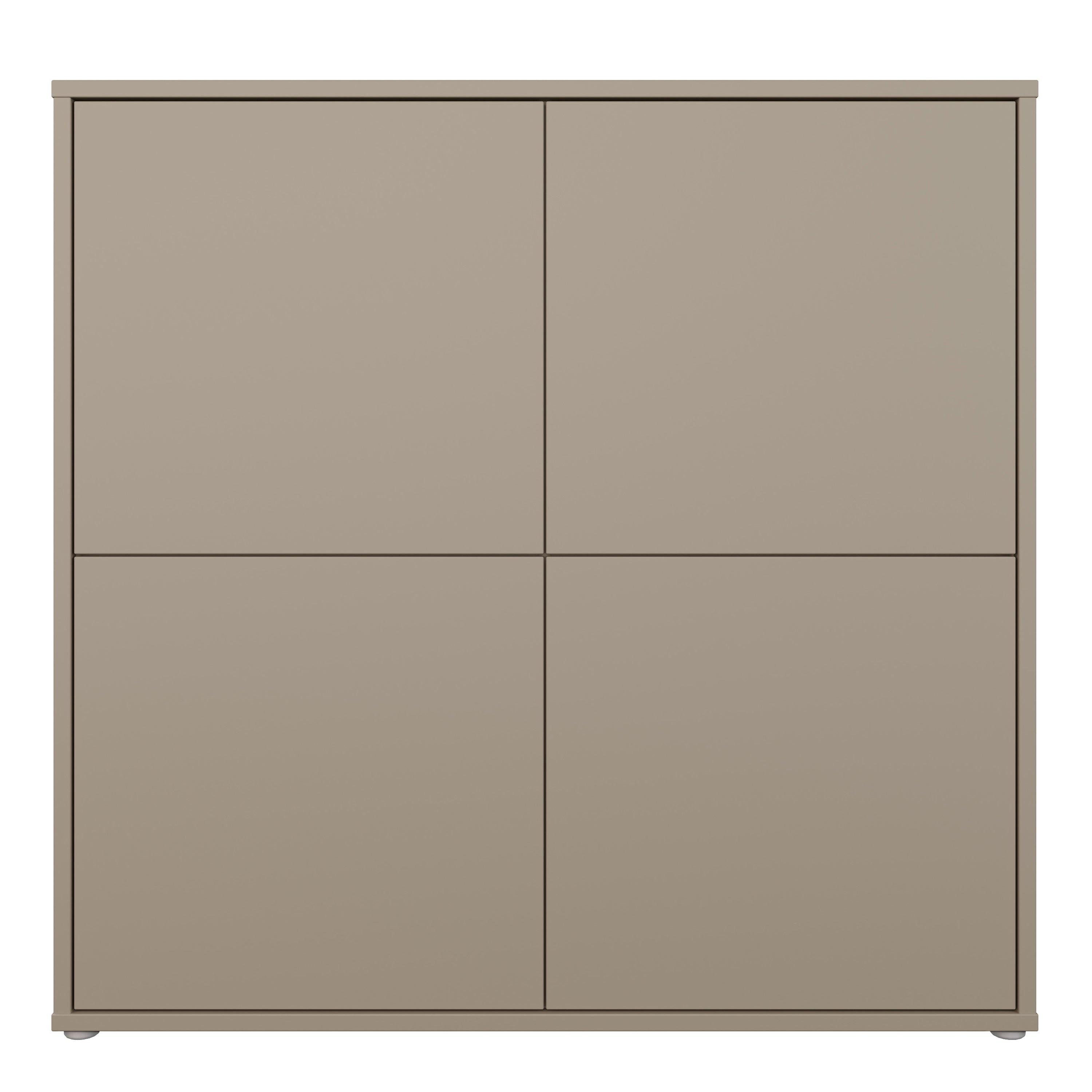 Alice Springs 4 Door Large Storage Cabinet with Push-to-Open Doors in Taupe - image 2