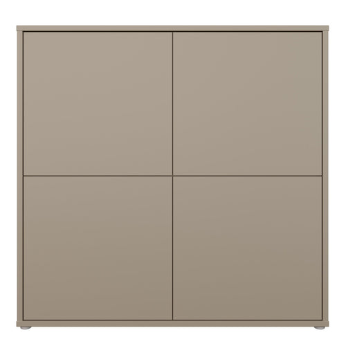 Alice Springs 4 Door Large Storage Cabinet with Push-to-Open Doors in Taupe - image 2