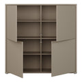 Alice Springs 4 Door Large Storage Cabinet with Push-to-Open Doors in Taupe - image 5