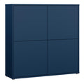 Alice Springs 4 Door Large Storage Cabinet with Push-to-Open Doors in Night Blue