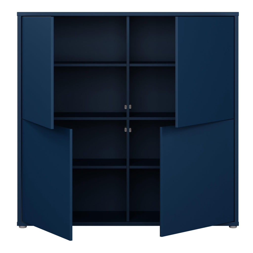Alice Springs 4 Door Large Storage Cabinet with Push-to-Open Doors in Night Blue - image 5