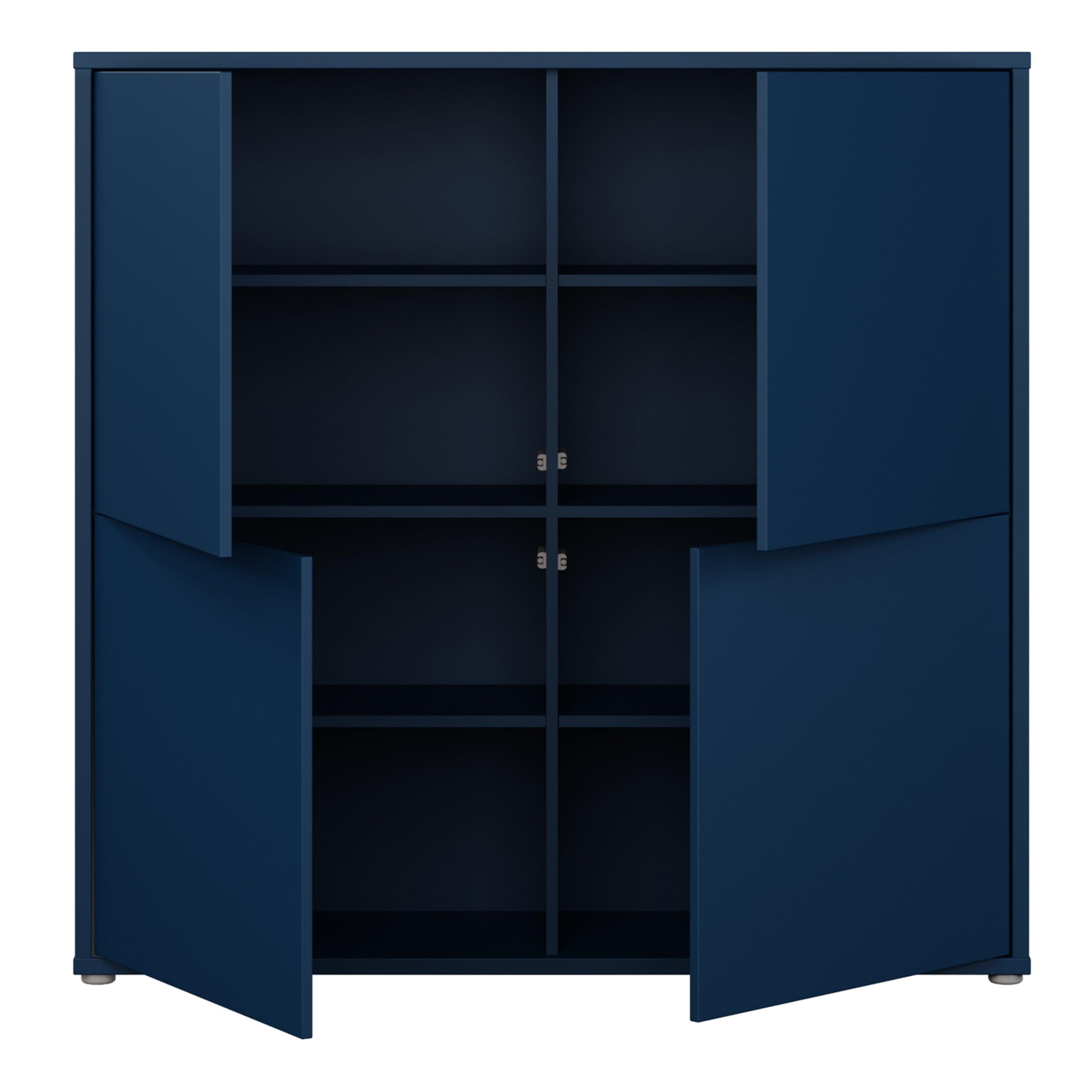 Alice Springs 4 Door Large Storage Cabinet with Push-to-Open Doors in Night Blue - image 5