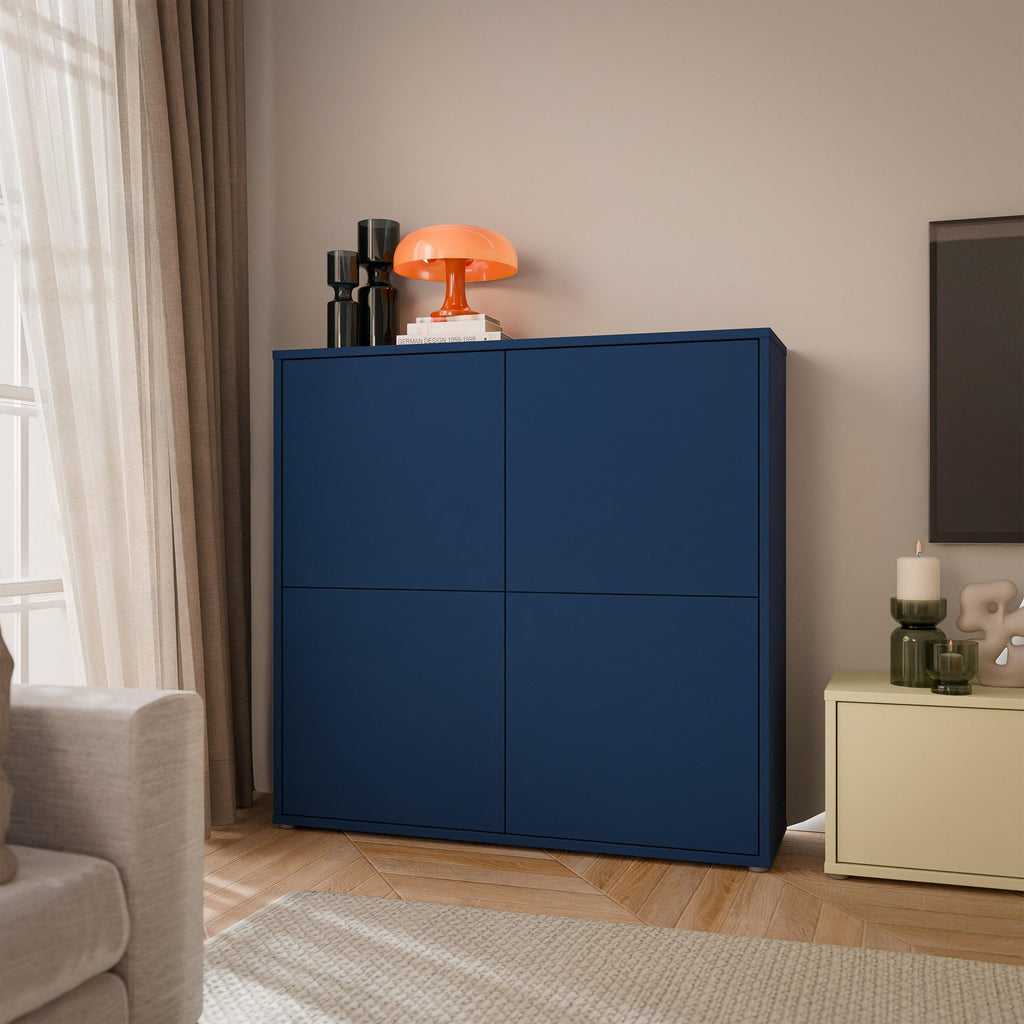 Alice Springs 4 Door Large Storage Cabinet with Push-to-Open Doors in Night Blue - image 6