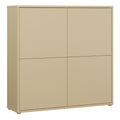 Alice Springs 4 Door Large Storage Cabinet with Push-to-Open Doors in Butter Yellow