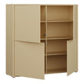 Alice Springs 4 Door Large Storage Cabinet with Push-to-Open Doors in Butter Yellow - image 4