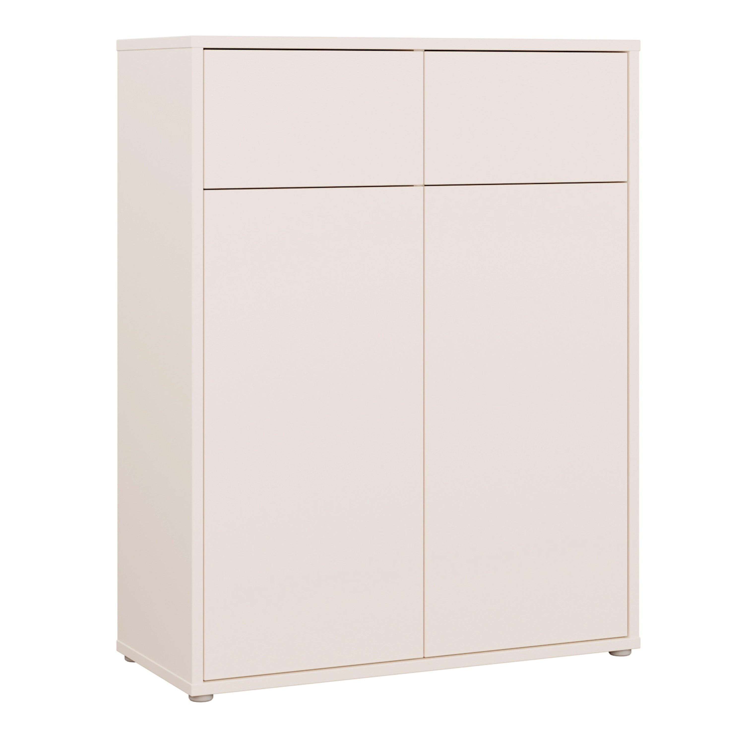 Alice Springs Storage Cabinet with 2 Doors & 2 Drawers with Push-to-Open in Sand