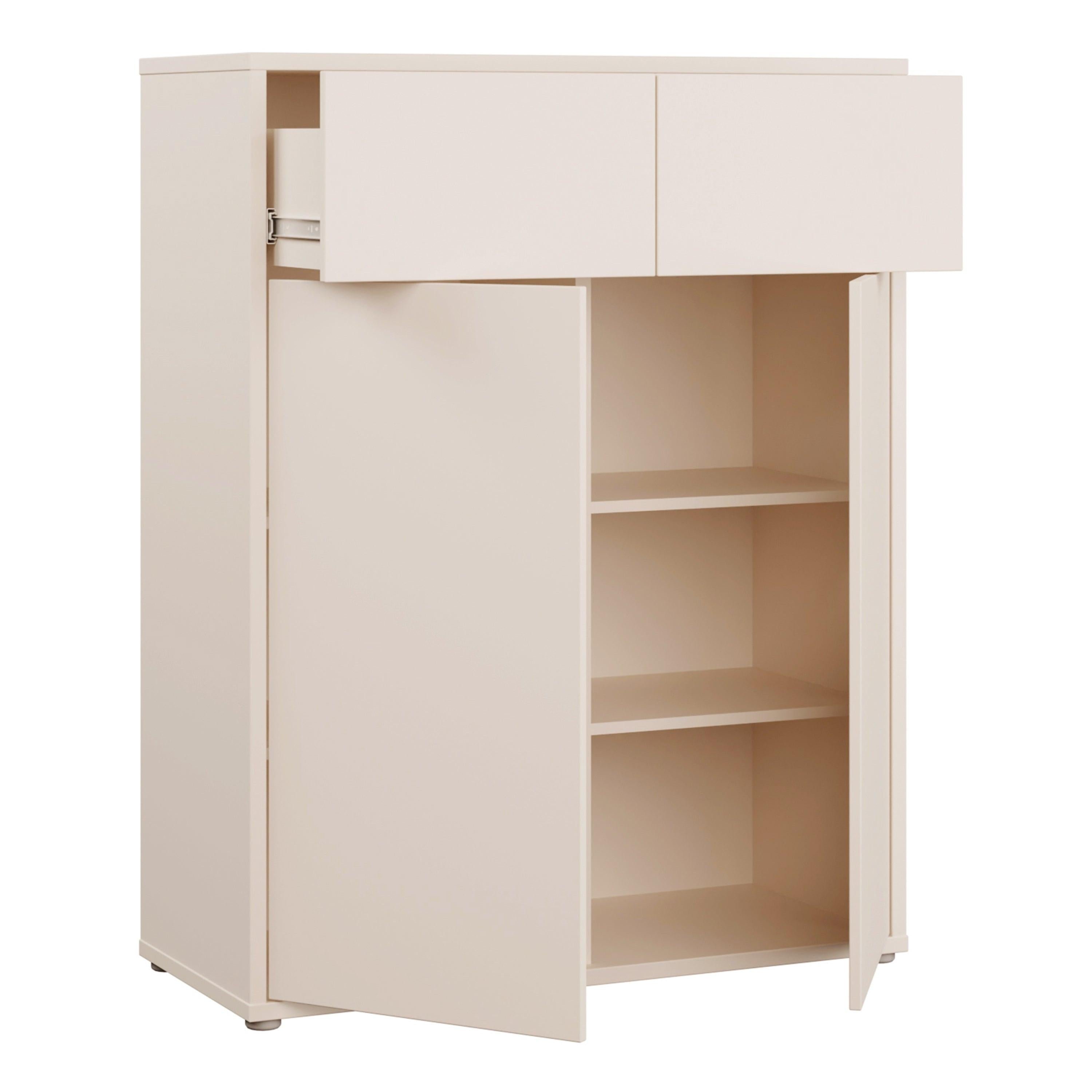 Alice Springs Storage Cabinet with 2 Doors & 2 Drawers with Push-to-Open in Sand - image 4