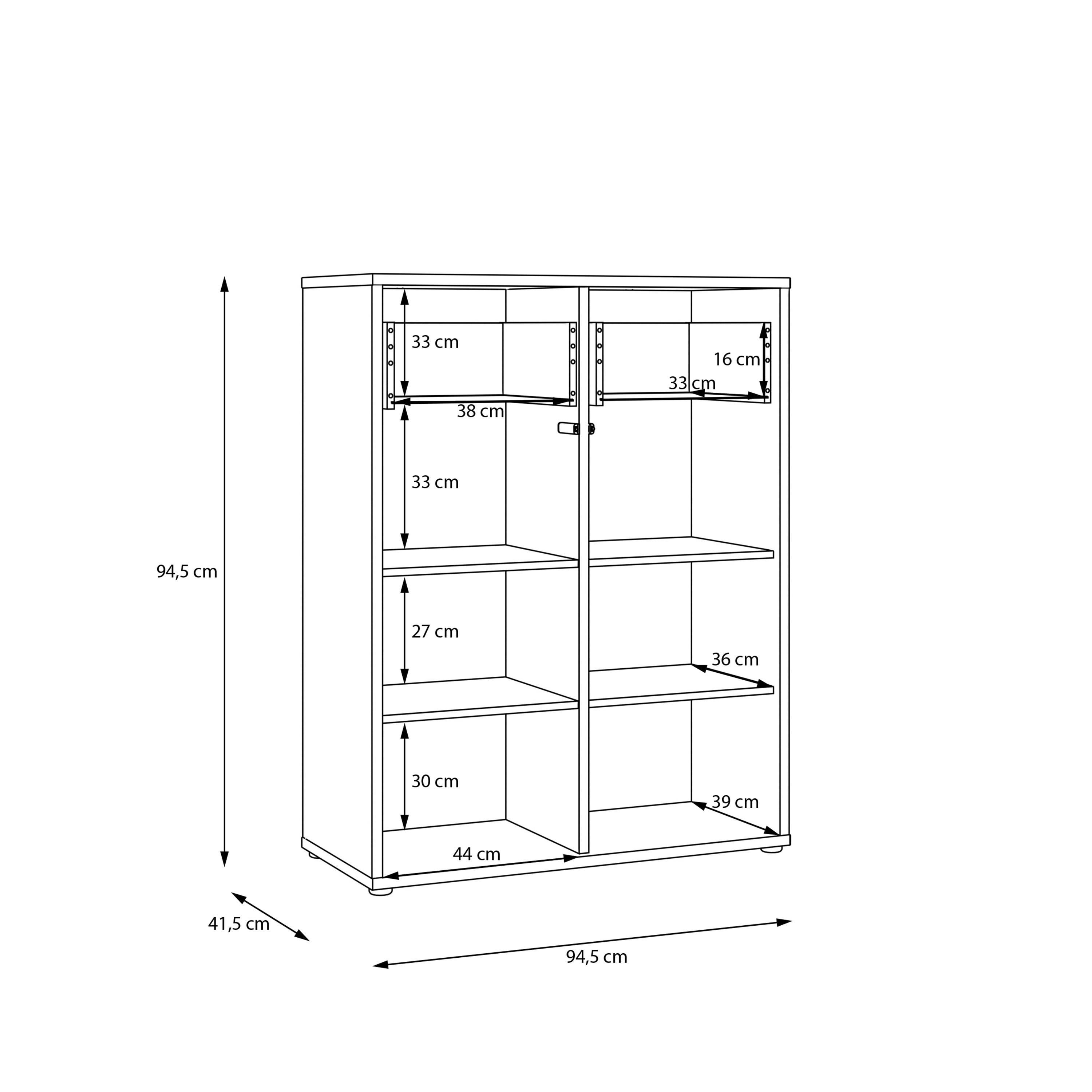Alice Springs Storage Cabinet with 2 Doors & 2 Drawers with Push-to-Open in Sand - image 8