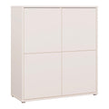 Alice Springs 4 Door Storage Cabinet with Push-to-Open Doors in Sand