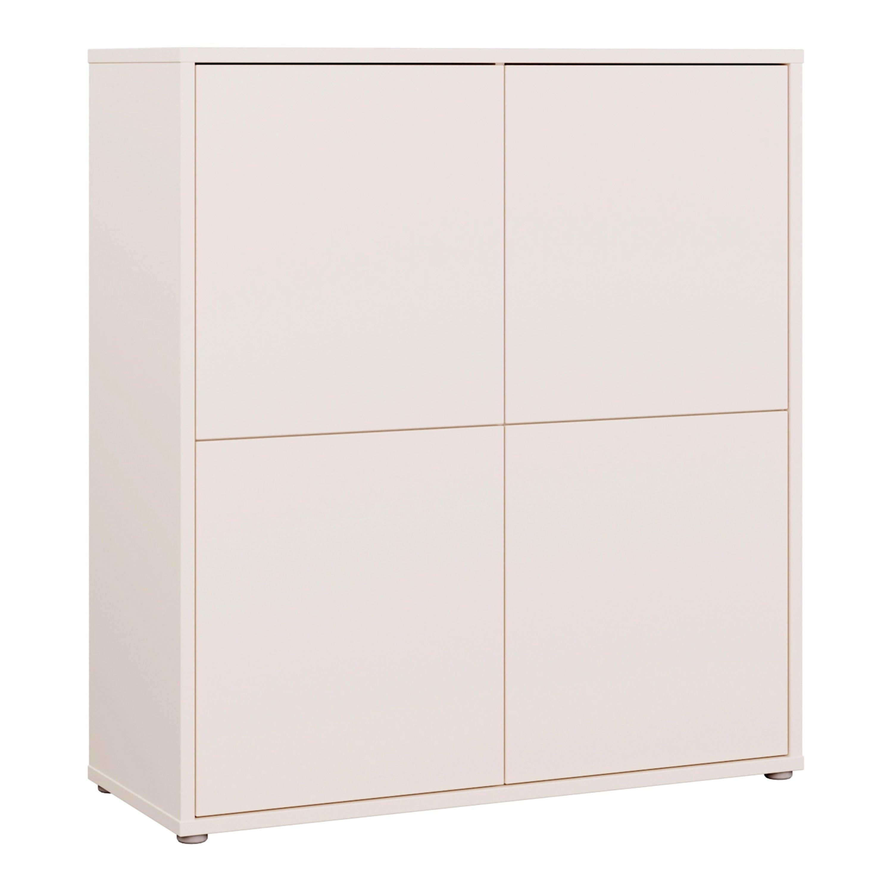 Alice Springs 4 Door Storage Cabinet with Push-to-Open Doors in Sand